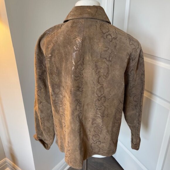 Chico's python suede jacket Size 3 - Picture 3 of 5